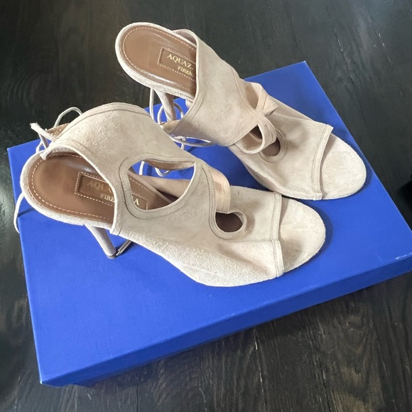 Aquazzura Wild Thing Nude Cutout Heels